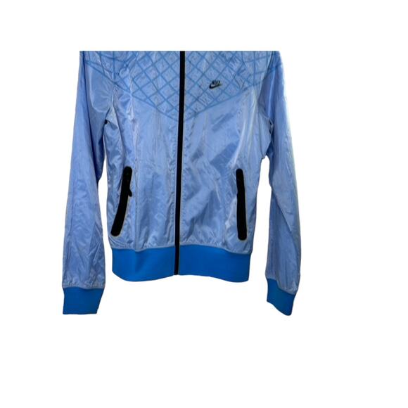 Nike Light Blue Hooded Fused Windrunner Jacket Women's Size Medium - Picture 4 of 9